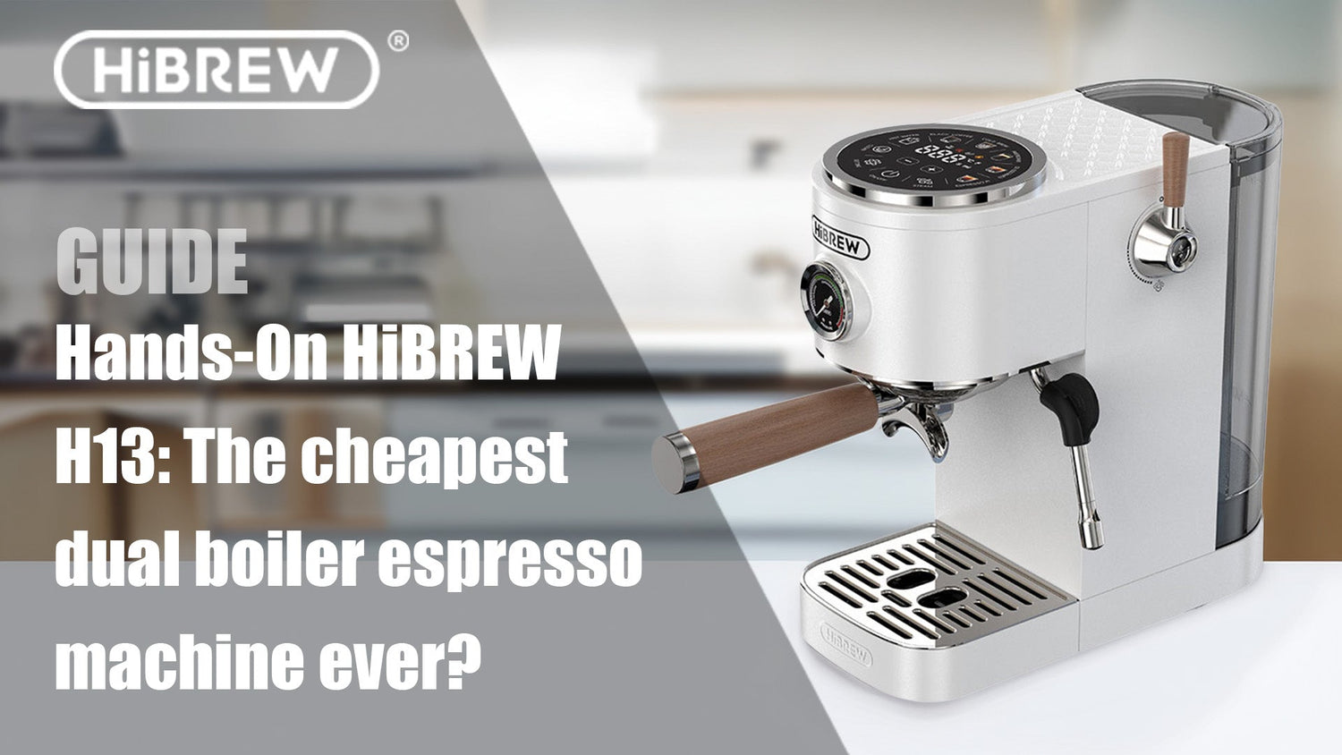 Hands-On HiBREW H13: The cheapest dual boiler espresso machine ever?
