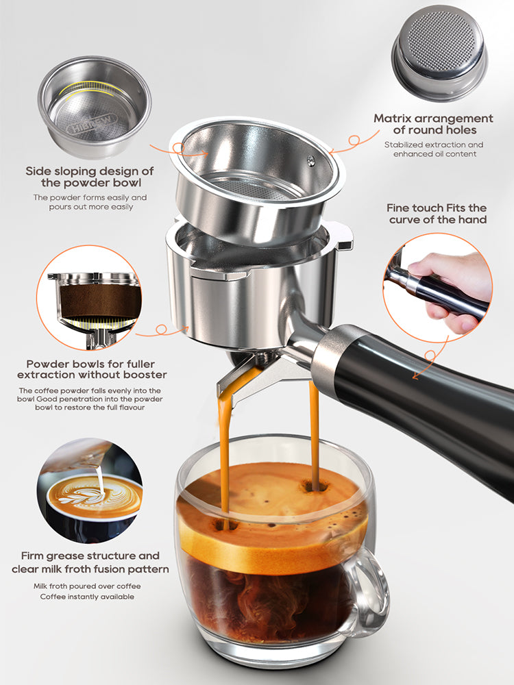 HiBREW 20Bar Semi Automatic Espresso Coffee Machine H10B