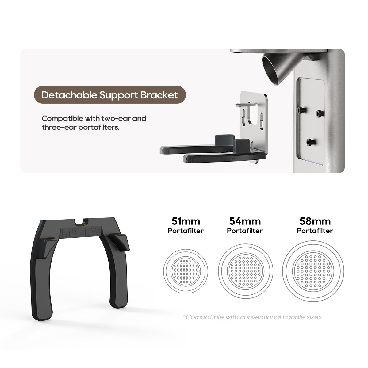 anti-static 20° slide path minimizes coffee residue for easy cleanup.