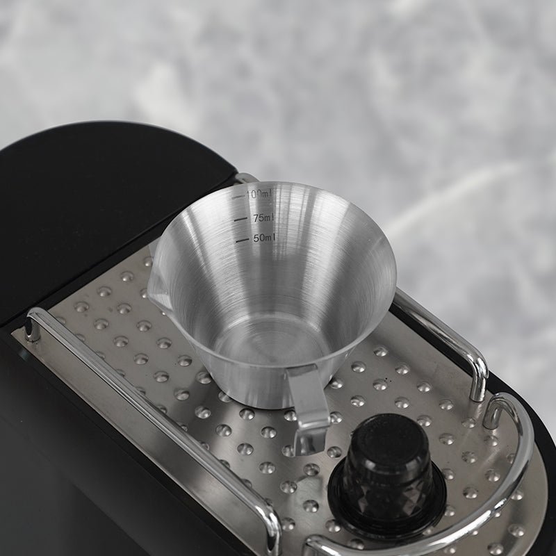 HiBREW 100ml Espresso Measuring Pitcher - Ergonomic Open-End Handle - 304 Stainless Steel