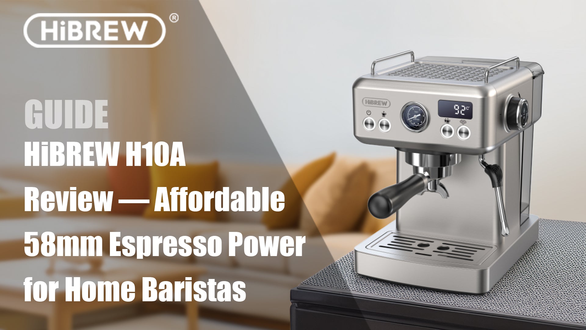 HiBREW H10A Review — Affordable 58mm Espresso Power for Home Baristas