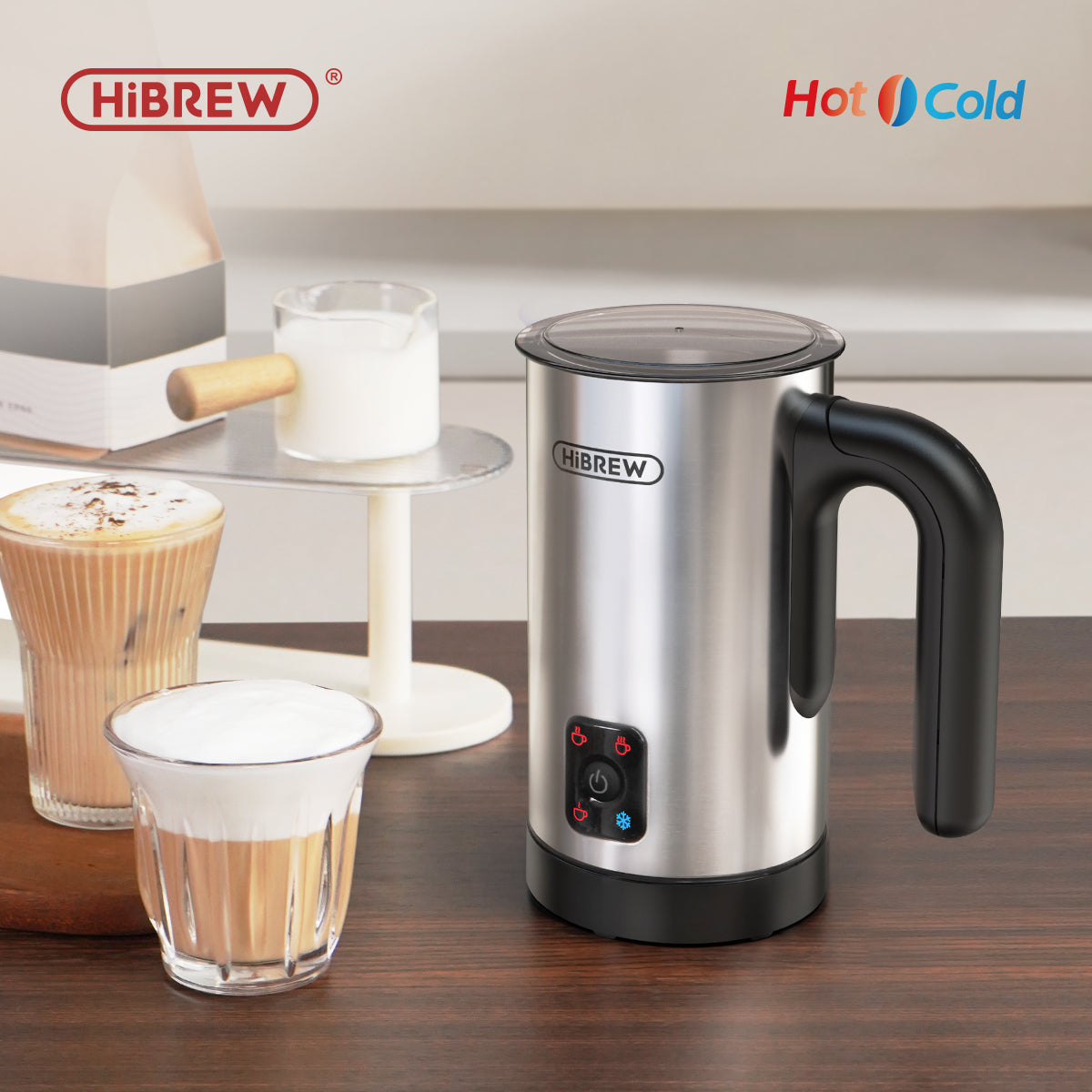 HiBREW 4 in 1 Milk Frother Fully automatic Milk Warmer  M3A