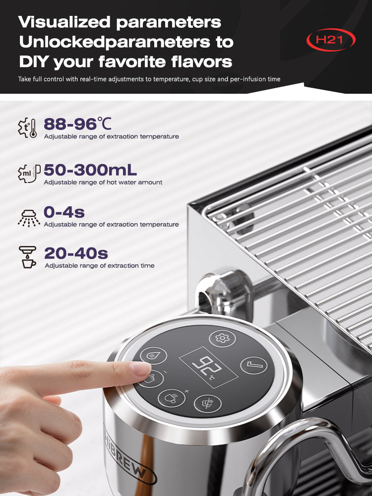 ماكينة إسبريسو HiBREW H21
تجربة قهوة احترافية في منزلك