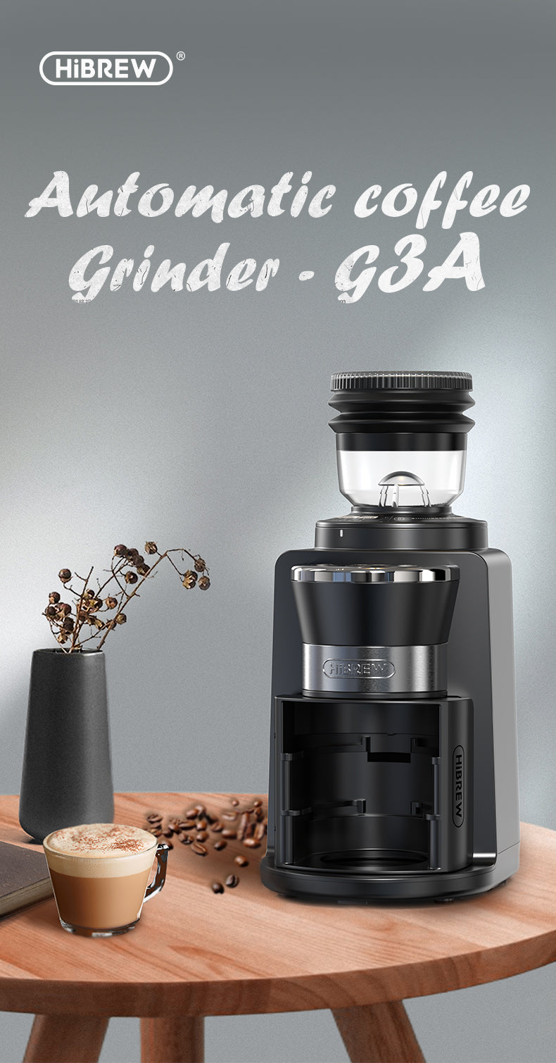 HiBREW Automatic Burr Mill Electric Coffee Grinder with 31 Gears  Visual Bean Storage G3A