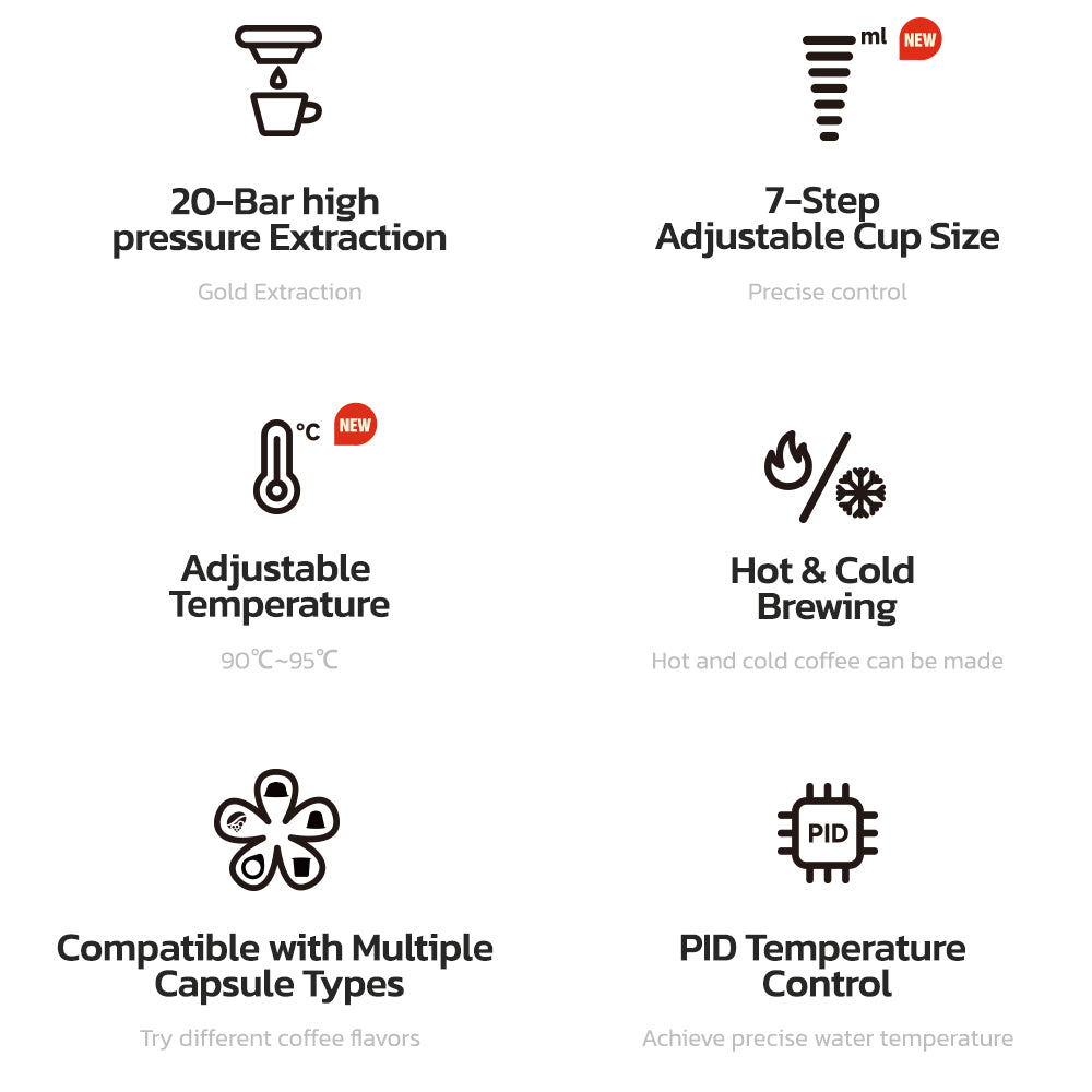 HiBREW 6in1 Capsule Coffee Machine  H1B