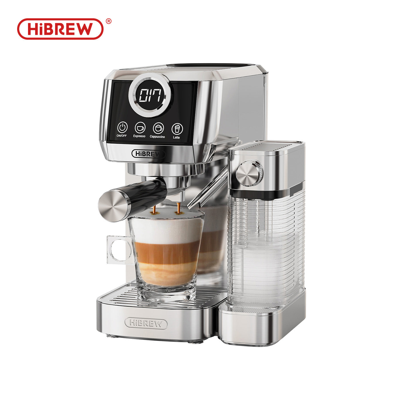 HiBREW  Semi Automatic Coffee Machine Stainless Steels H13A